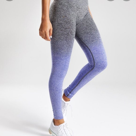 Gymshark purple/grey ombre tights